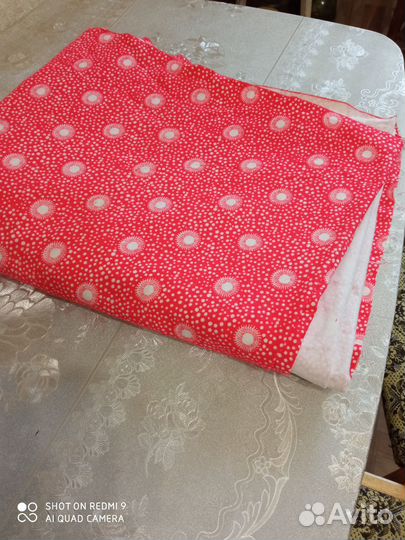 Фланель СССР красн. мелкий орнам100 проц.х/б