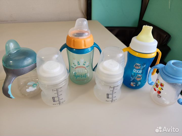 Детские бутылочки + поильники