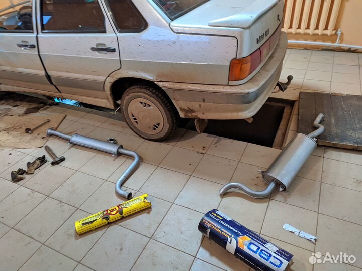 Глушитель на ваз 2114