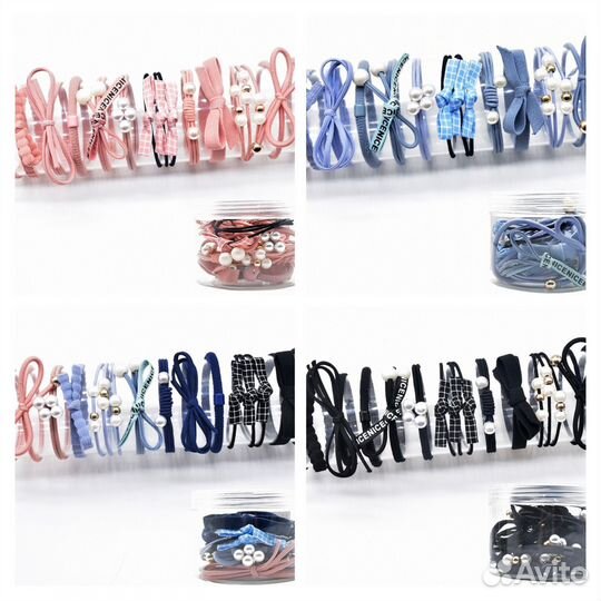 Резинки заколки для волос базовые праздник