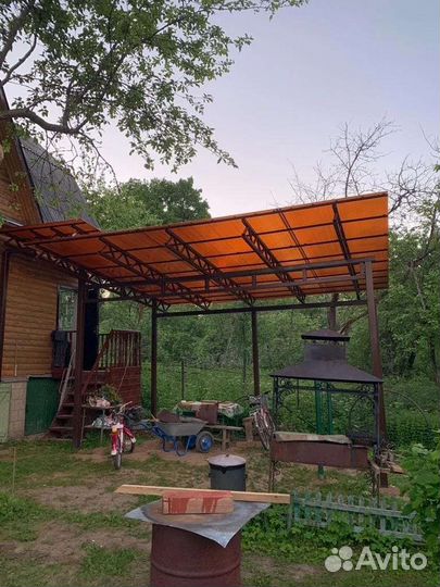 Навес двускатный