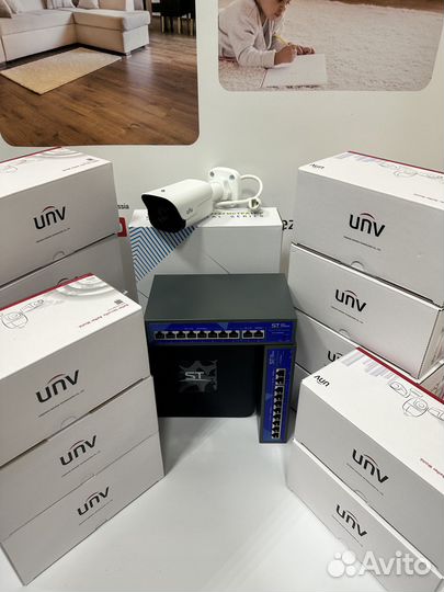 Комлект IP видеонаблюдения UNV на 14 камер