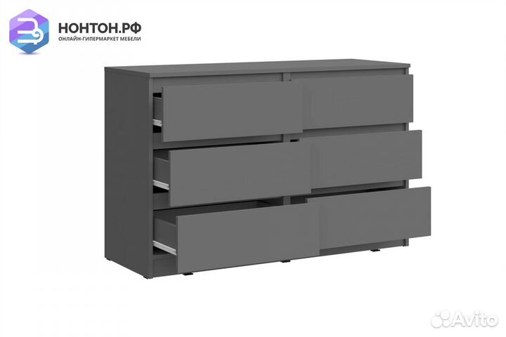 Комод Челси с 6-ю ящиками графит