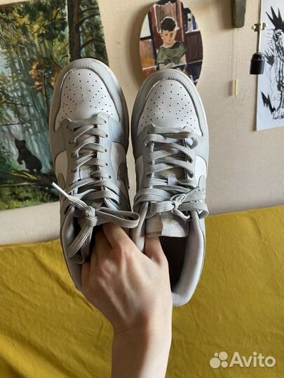 Кроссовки nike dunk low retro gray