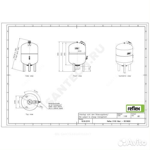 Расширительный бак, G 400/10, G 1 1/4
