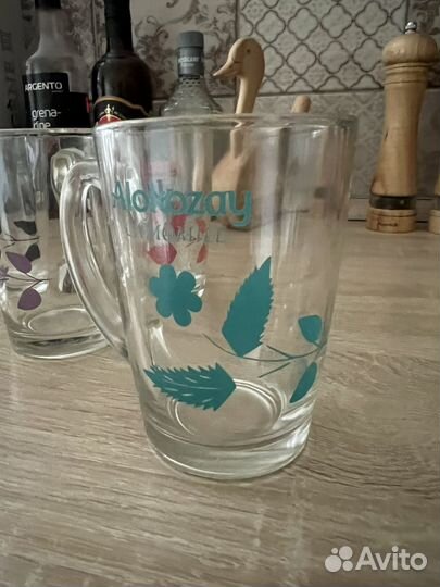 Кружка стеклянная для горячих напитков