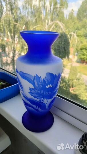 Ваза стекло СССР, цветная