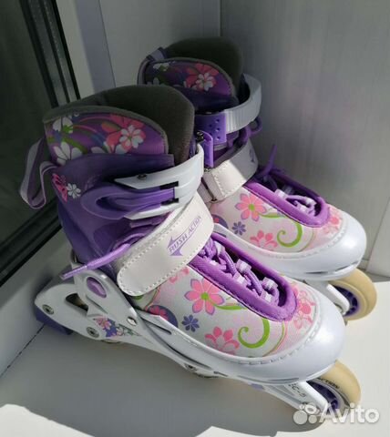 Роликовые коньки раздвижные для девочки 26-29