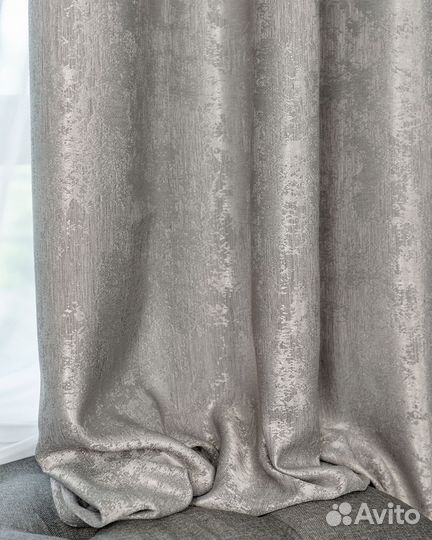 Портьеры мрамор Зарина Светло-серый шторы
