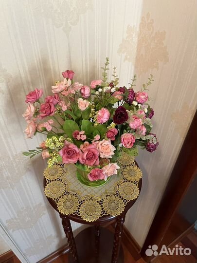 Декоративные букеты в кашпо