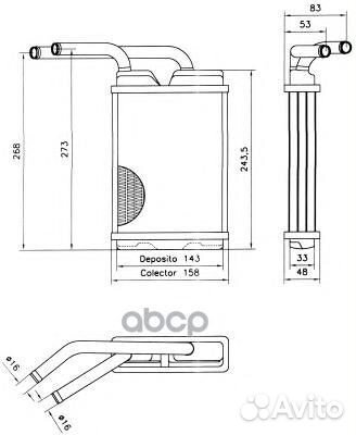 Радиатор печки 52214 NRF