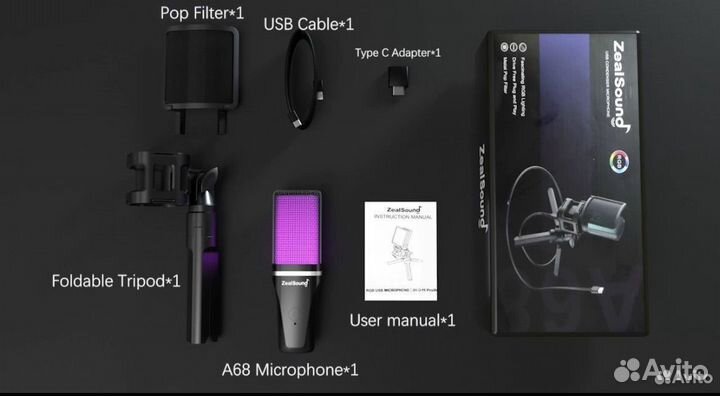 Конденсаторный микрофон usb новый