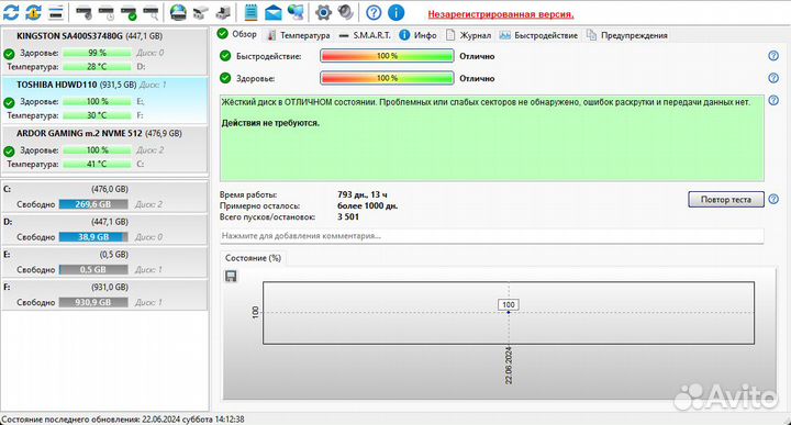 Жёсткий диск toshiba 1TB