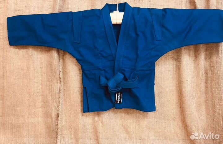 Новая куртка для самбо красная/синяя, р. 30- 52