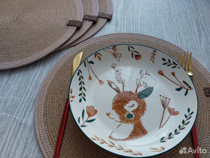 Салфетки из джута сервировочные