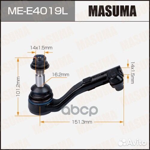 Наконечник рулевой тяги левый ME-E4019L Masuma