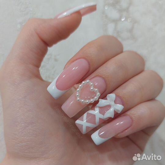 Маникюр наращивание ногтей