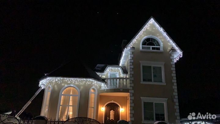 Новогодняя подсветка дома