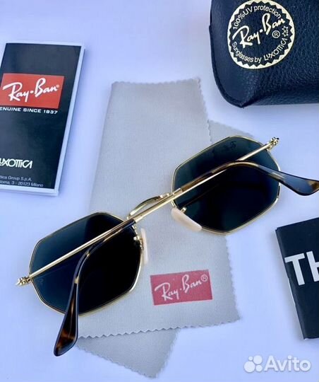 Солнцезащитные очки ray ban octagonal черные