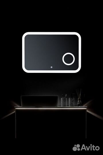 Зеркало Azario Эльза 1000х800 c подсветкой и димм