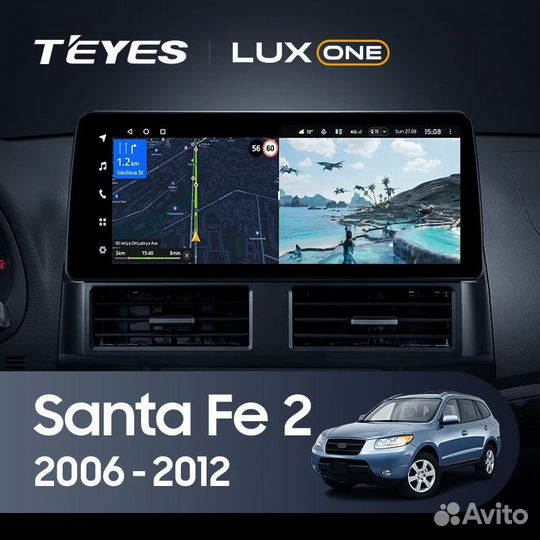 Магнитола Teyes LUX ONE Hyundai Santa Fe 2 4/32гб