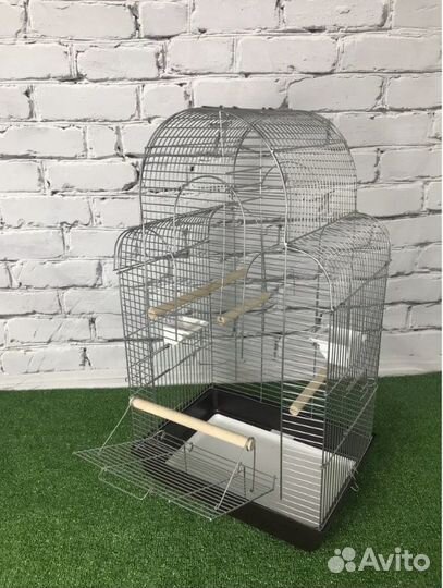 Клетка для птиц попугаев 38*27*70 см коричневая