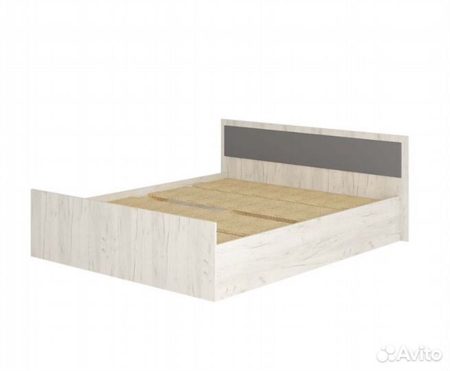 Кровать Фиеста дуб крафт белый 160х200