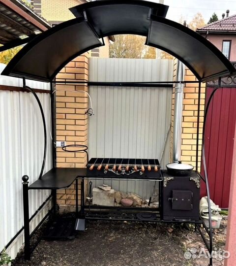 Мангал с печью