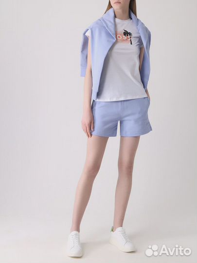 Футболка хлопковая с принтом boss