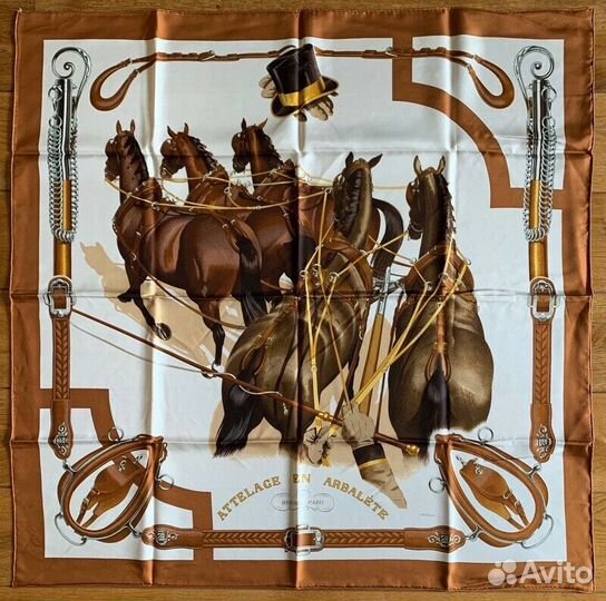 Оригинальный платок Hermes, винтаж