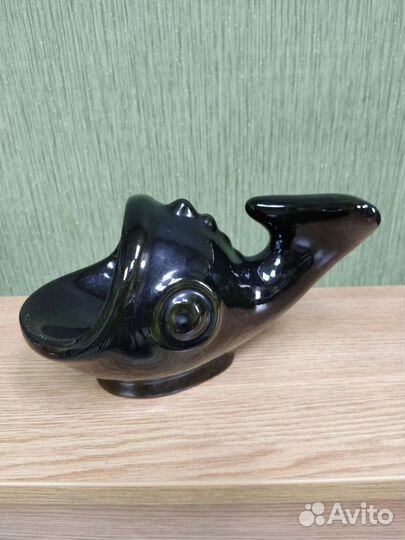 Малахитовая шкатулка Пепельница- рыбка СССР