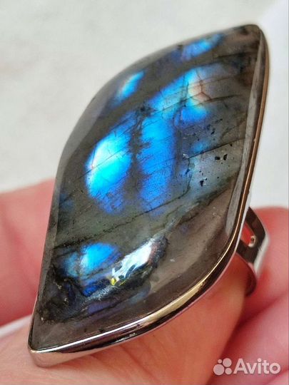 Лабрадорит кольцо 43х19мм