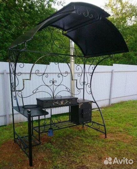 Мангал с печью