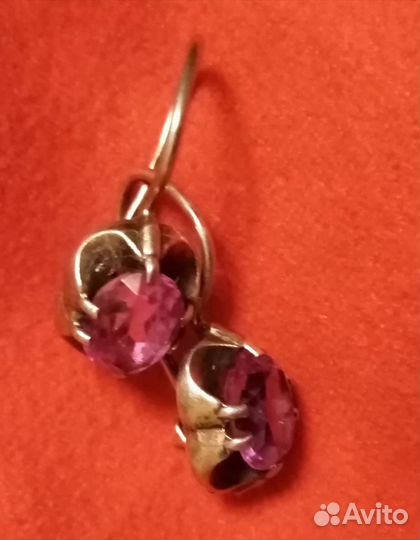 Серебряные серьги 875 пробы