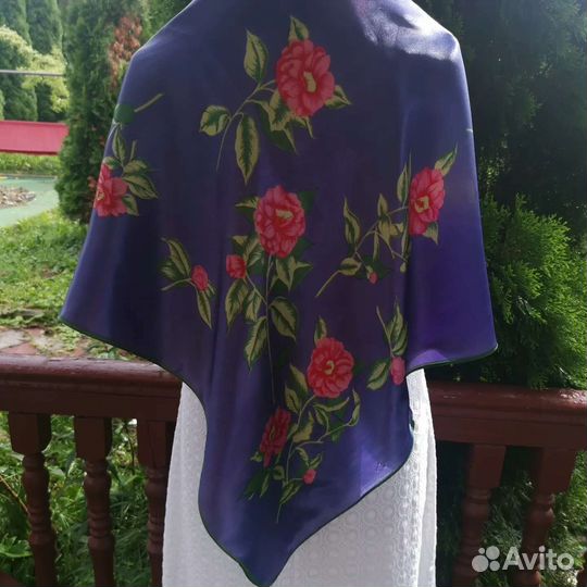 Платок винтажный Розы