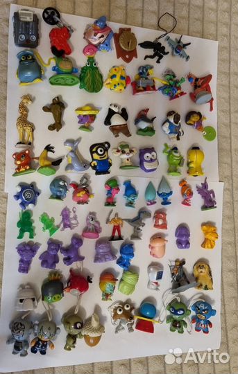 Игрушки Киндер, чурп чупс, десерты пакетами