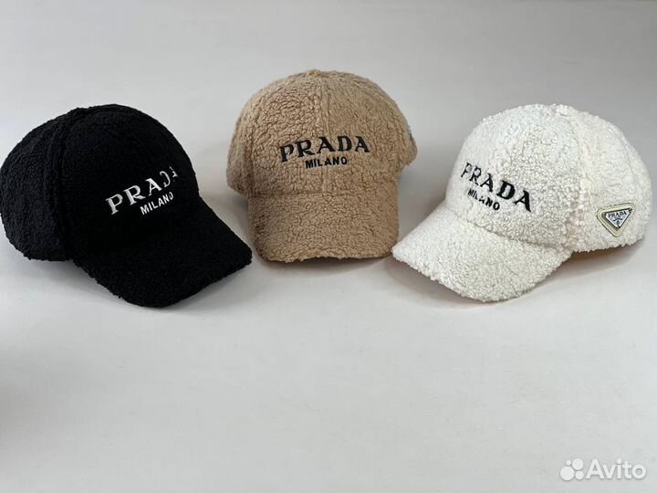 Кепка / Бейсболка Prada теплая зимняя