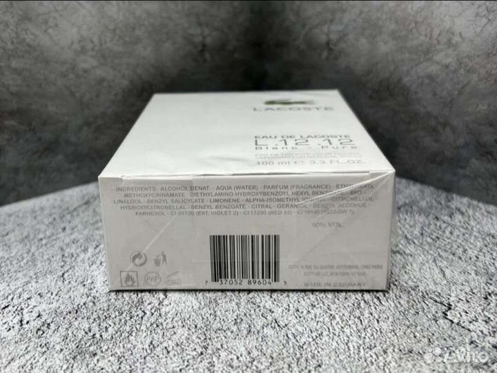 Духи мужские Lacoste L.12.12 blanc Лакост Бланк