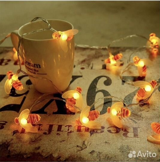 Новогодняя гирлянда 5 м пчелки