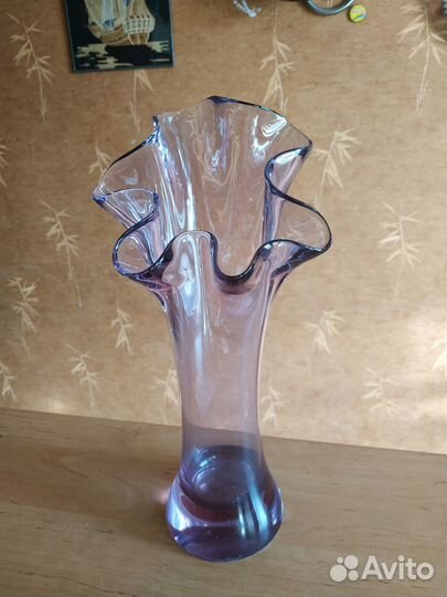 Вазы цветное стекло Богемия Чехия, СССР