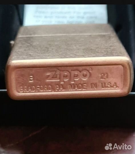 Zippo. Tumbled brass. Редк. Новая