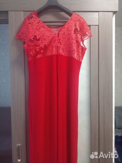Вечернее платье красное в пол