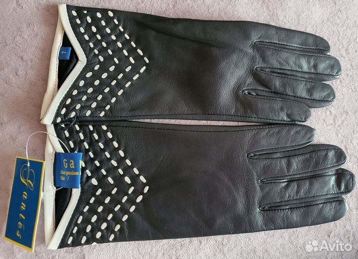 Перчатки женские кожаные 7 размер