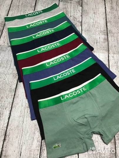 Мужское нижнее белье трусы боксеры Lacoste хлопок