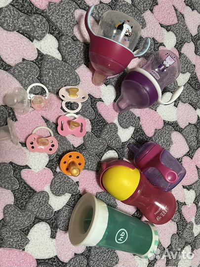 Поильники непроливайки avent, chicco, happi baby