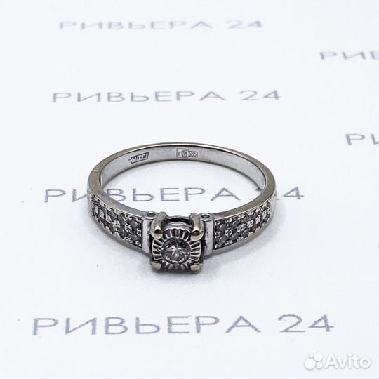 Золотое кольцо 585 пробы с бриллиантами