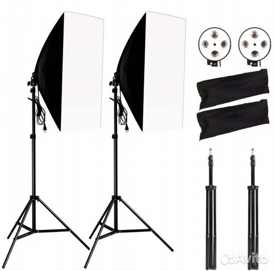 Комплект софтбоксов постоянного света на 4 лампы