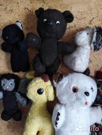 Большой лот мягких игрушек СССР