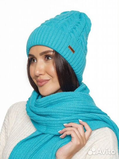 Шапка, комплект, шарф, снуд