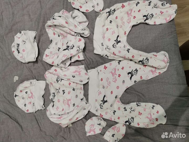 Антицарапки, пинетки, шапочки, штанишки, распашон